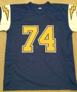 UNSIGNED CUSTOM Sewn Stitched Louie Kelcher Blue Jersey