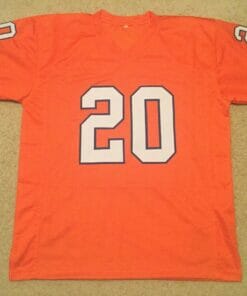 UNSIGNED CUSTOM Sewn Stitched Louis Wright Orange Jersey