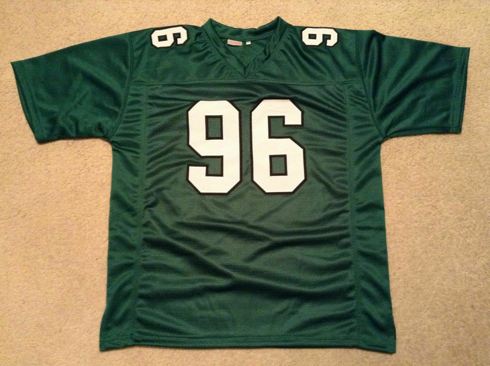 UNSIGNED CUSTOM Sewn Stitched Clyde Simmons Green Jersey 2 UNSIGNED CUSTOM Sewn Stitched Clyde Simmons Green Jersey