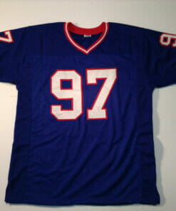 UNSIGNED CUSTOM Sewn Stitched Cornelius Bennett Blue Jersey