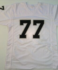 UNSIGNED CUSTOM Sewn Stitched Lyle Alzado White Jersey