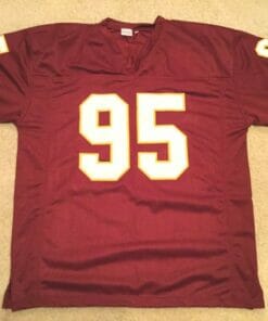 UNSIGNED CUSTOM Sewn Stitched Daron Payne Burgundy Jersey