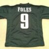UNSIGNED CUSTOM Sewn Stitched Nick Foles Green Jersey