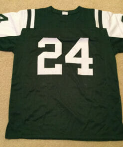 UNSIGNED CUSTOM Sewn Stitched Darrelle Revis Green Jersey