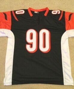 UNSIGNED CUSTOM Sewn Stitched Michael Johnson Black Jersey