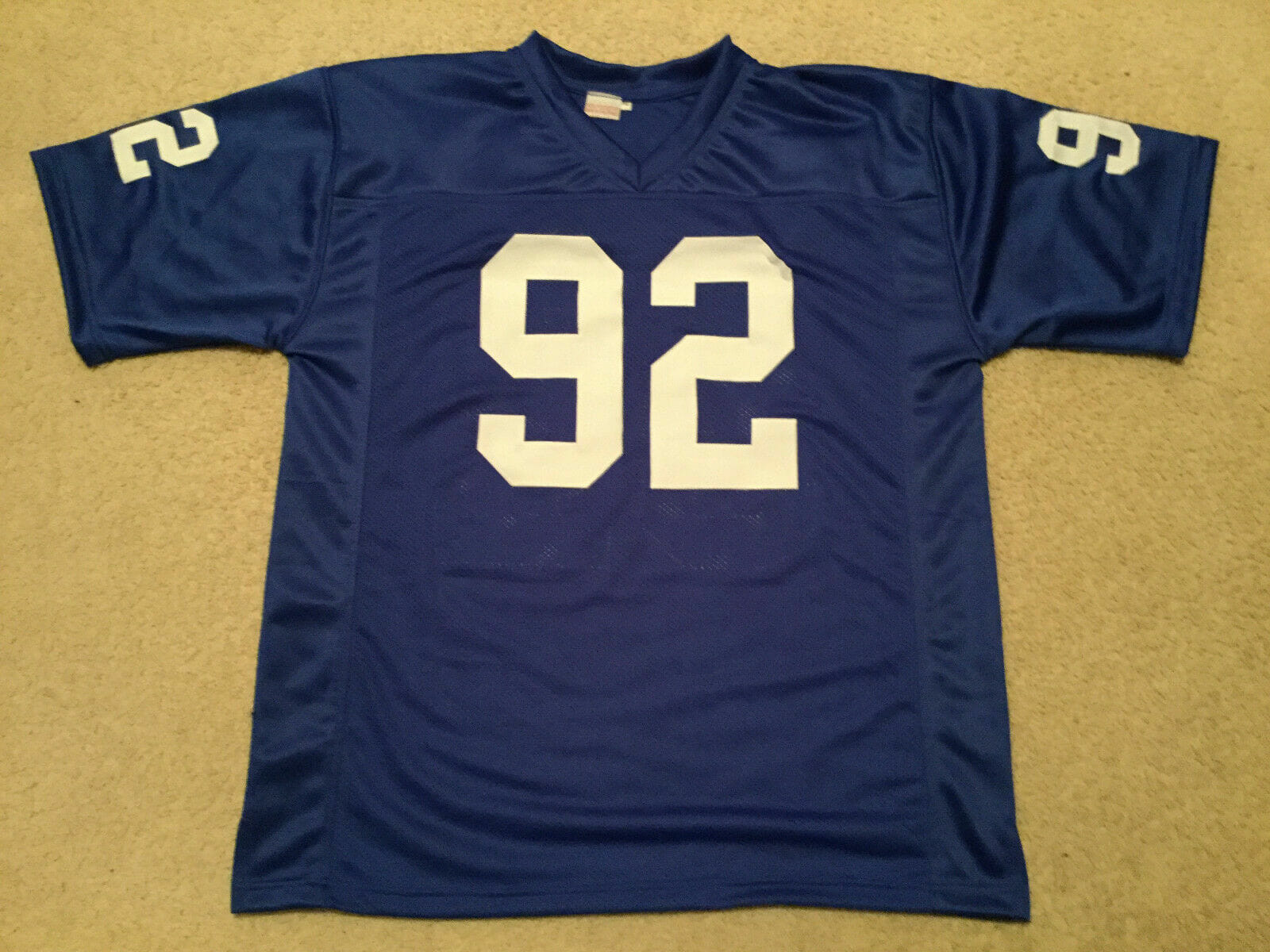 UNSIGNED CUSTOM Sewn Stitched Michael Strahan Blue Jersey 2 UNSIGNED CUSTOM Sewn Stitched Michael Strahan Blue Jersey