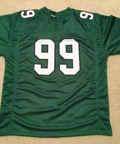 UNSIGNED CUSTOM Sewn Stitched Jerome Brown Green Jersey