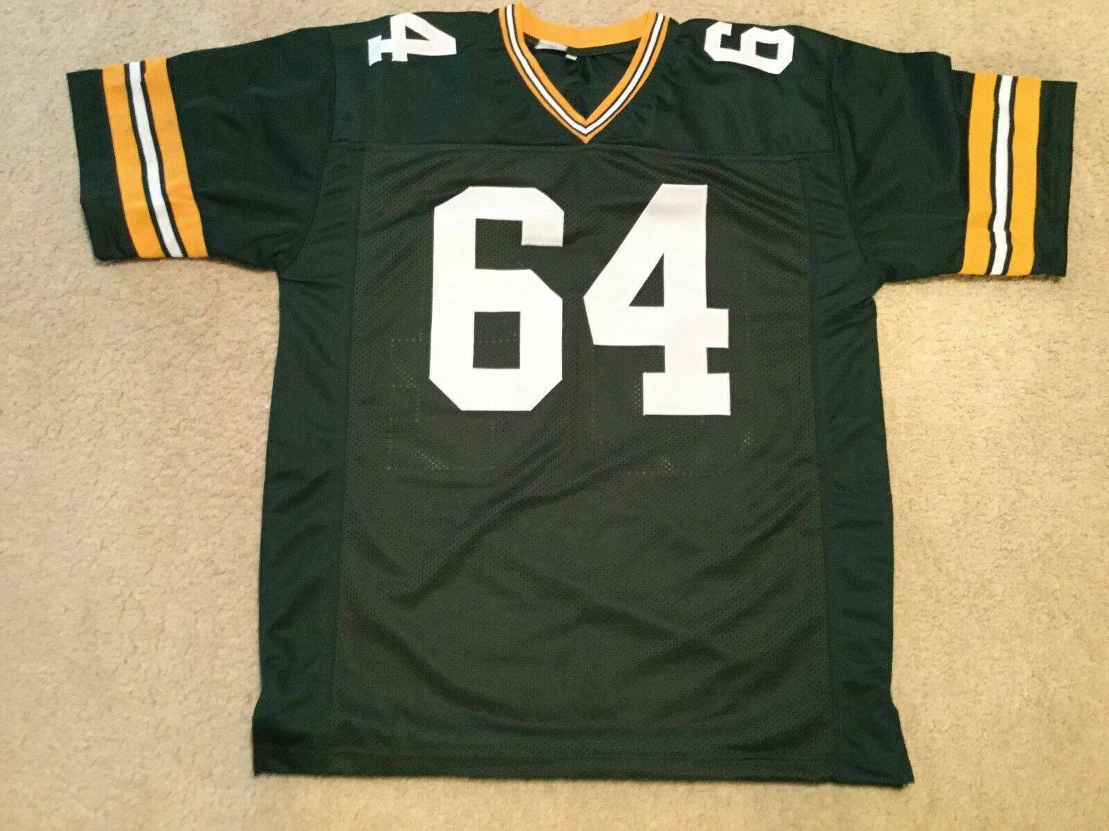 UNSIGNED CUSTOM Sewn Stitched Jerry Kramer Green Jersey 2 UNSIGNED CUSTOM Sewn Stitched Jerry Kramer Green Jersey