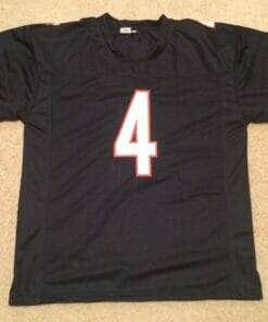 UNSIGNED CUSTOM Sewn Stitched Jim Harbaugh Blue Jersey