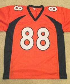 UNSIGNED CUSTOM Sewn Stitched Demaryius Thomas Orange Jersey
