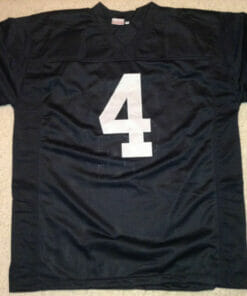 UNSIGNED CUSTOM Sewn Stitched Derek Carr Black Jersey
