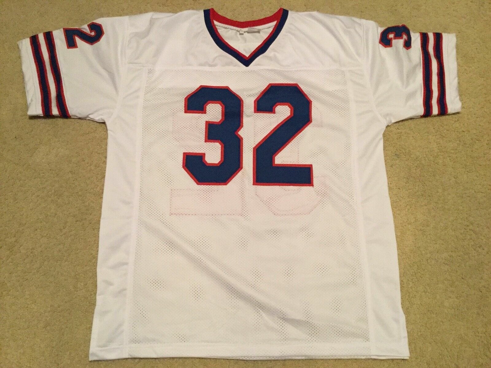 UNSIGNED CUSTOM Sewn Stitched O.J. Simpson White Jersey 2 UNSIGNED CUSTOM Sewn Stitched O.J. Simpson White Jersey