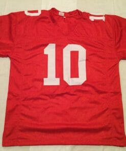 UNSIGNED CUSTOM Sewn Stitched Jimmy Garoppolo Red Jersey