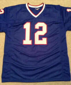 UNSIGNED CUSTOM Sewn Stitched Joe Ferguson Blue Jersey 4 UNSIGNED CUSTOM Sewn Stitched Joe Ferguson Blue Jersey