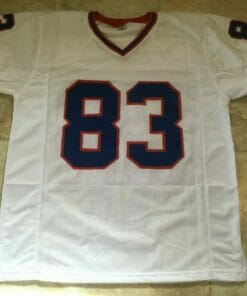 UNSIGNED CUSTOM Sewn Stitched Andre Reded White Jersey