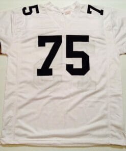 UNSIGNED CUSTOM Sewn Stitched Joe Greene White Jersey