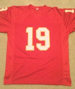 UNSIGNED CUSTOM Sewn Stitched Joe Montana Red #19 Jersey