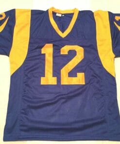 UNSIGNED CUSTOM Sewn Stitched Joe Namath Blue Jersey