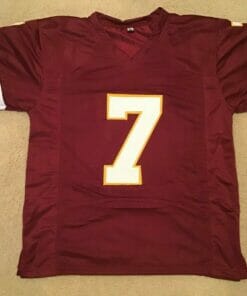 UNSIGNED CUSTOM Sewn Stitched Joe Theismann ERROR Burgundy Jersey