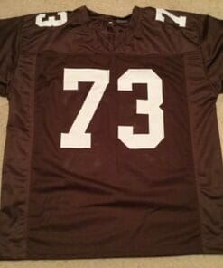 UNSIGNED CUSTOM Sewn Stitched Joe Thomas Old Style Brown Jersey