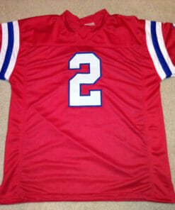 UNSIGNED CUSTOM Sewn Stitched Doug Flutie Red Jersey