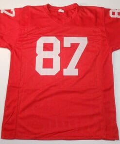 UNSIGNED CUSTOM Sewn Stitched Dwight Clark Red Jersey