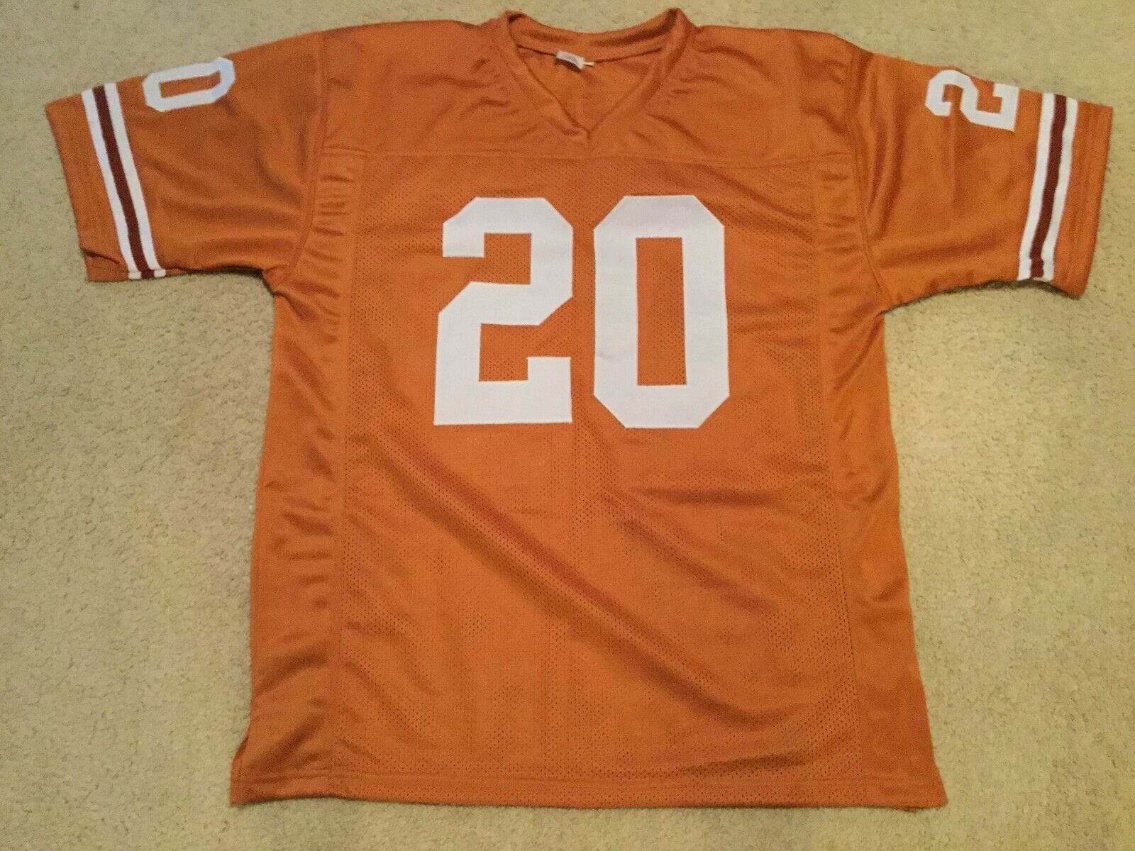 UNSIGNED CUSTOM Sewn Stitched Earl Campbell Burnt Orange Jersey 2 UNSIGNED CUSTOM Sewn Stitched Earl Campbell Burnt Orange Jersey