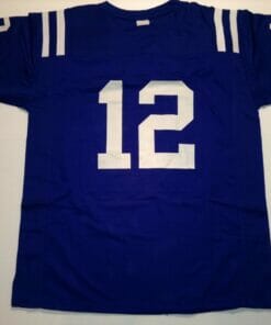 UNSIGNED CUSTOM Sewn Stitched Andrew Luck Blue Jersey
