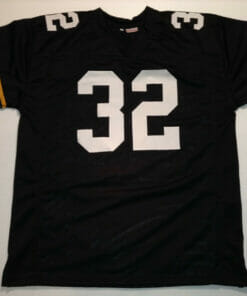 UNSIGNED CUSTOM Sewn Stitched Franco Harris Black Jersey