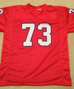 UNSIGNED CUSTOM Sewn Stitched John Hannah Red Jersey