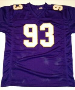 UNSIGNED CUSTOM Sewn Stitched John Randle Purple Jersey