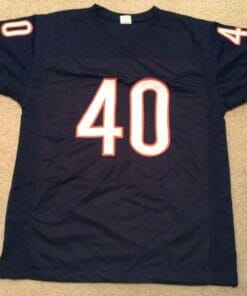 UNSIGNED CUSTOM Sewn Stitched Gale Sayers Blue Jersey