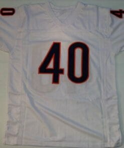 UNSIGNED CUSTOM Sewn Stitched Gale Sayers White Jersey