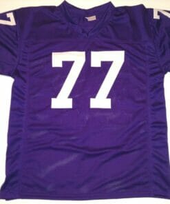 UNSIGNED CUSTOM Sewn Stitched Gary Larsen Purple Jersey