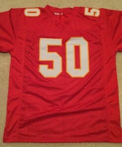 UNSIGNED CUSTOM Sewn Stitched Justin Houston Red Jersey