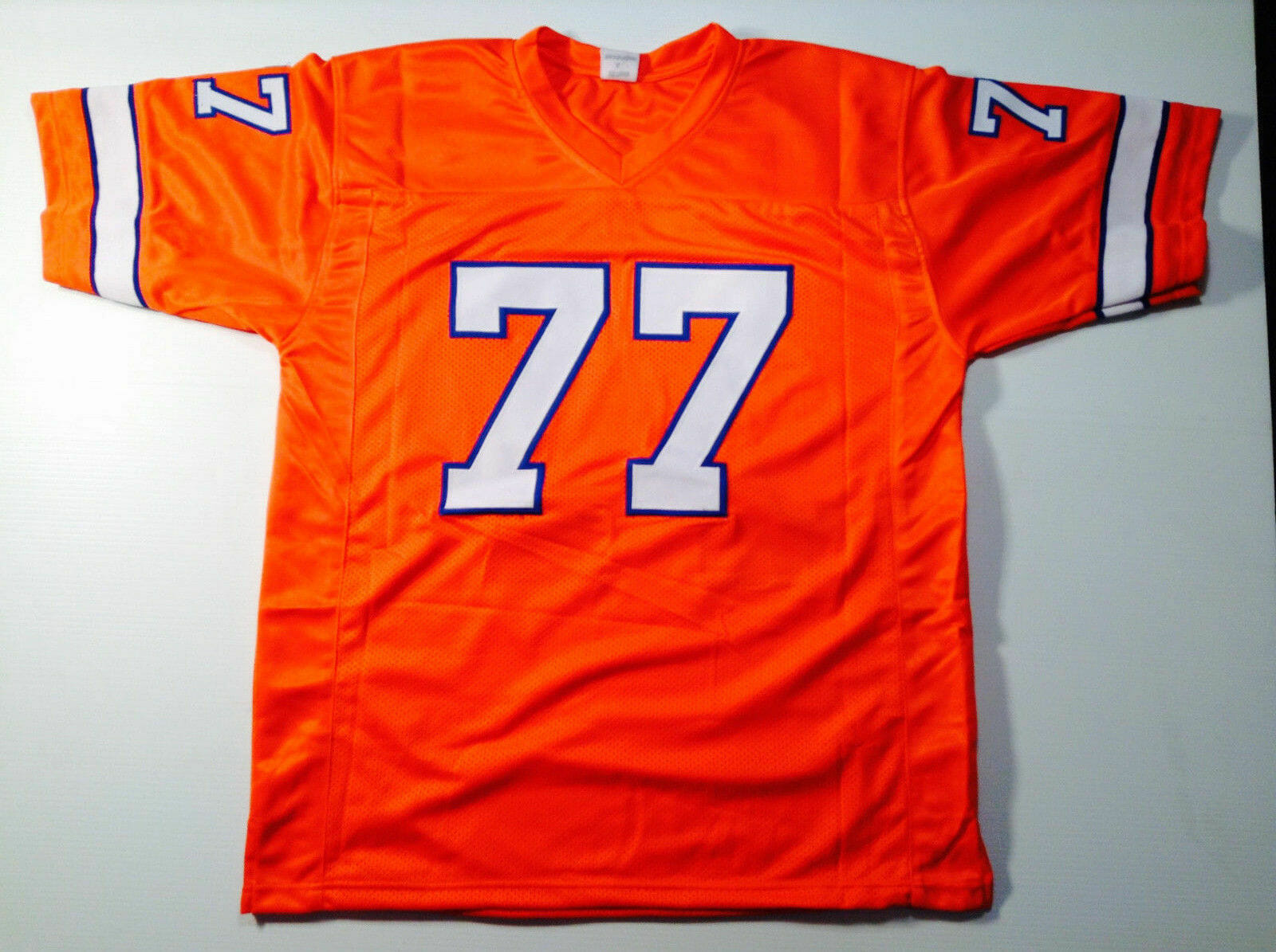 UNSIGNED CUSTOM Sewn Stitched Karl Mecklenburg Orange Jersey 2 UNSIGNED CUSTOM Sewn Stitched Karl Mecklenburg Orange Jersey