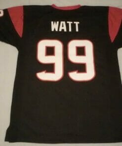 UNSIGNED CUSTOM Sewn Stitched J.J. Watt Blue Jersey