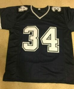 UNSIGNED CUSTOM Sewn Stitched Herschel Walker Blue ERROR Jersey