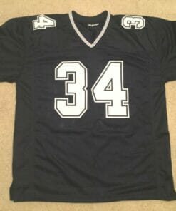 UNSIGNED CUSTOM Sewn Stitched Herschel Walker Blue Jersey