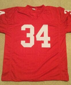 UNSIGNED CUSTOM Sewn Stitched Herschel Walker Red Jersey