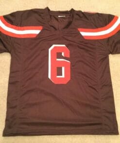 UNSIGNED CUSTOM Sewn Stitched Baker Mayfield Brown Jersey