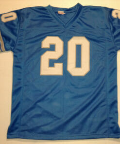 UNSIGNED CUSTOM Sewn Stitched Barry Sanders Blue Jersey