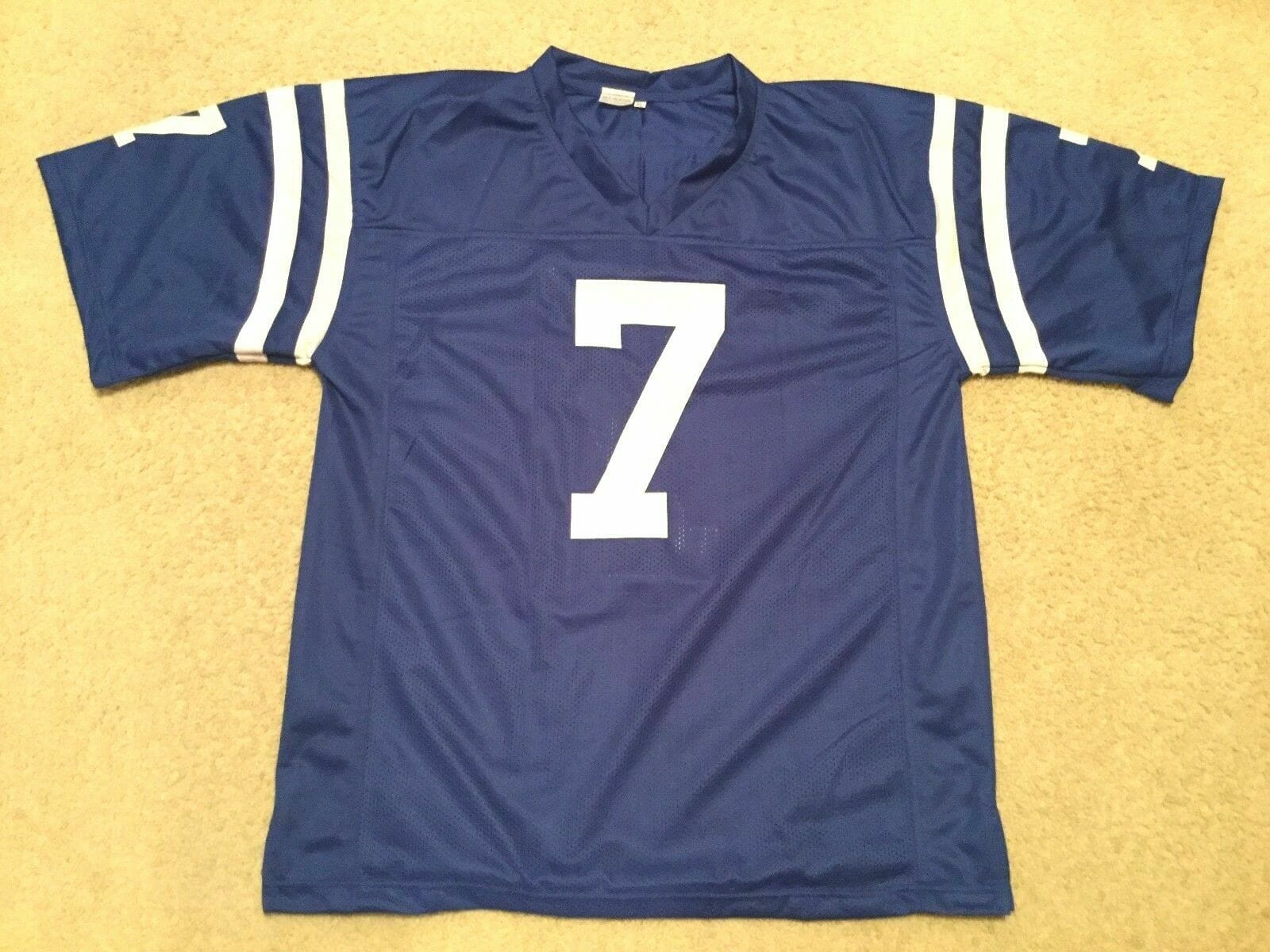 UNSIGNED CUSTOM Sewn Stitched Bert Jones Blue Jersey 2 UNSIGNED CUSTOM Sewn Stitched Bert Jones Blue Jersey