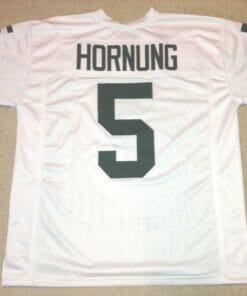 UNSIGNED CUSTOM Sewn Stitched Paul Hornung White Jersey