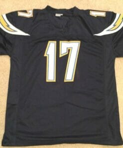 UNSIGNED CUSTOM Sewn Stitched Philip Rivers Blue Jersey