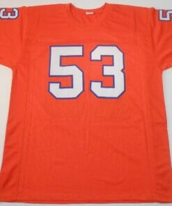 UNSIGNED CUSTOM Sewn Stitched Randy Gradishar Orange Jersey