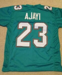 UNSIGNED CUSTOM Sewn Stitched Jay Ajayi Teal Jersey
