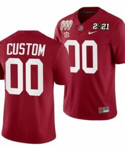 Custom Alabama Crimson Tide Jersey 3X CFP National Championship Winner Crimson
