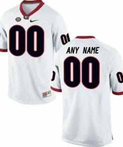 Georgia Bulldogs Custom Jersey Football Jersey White