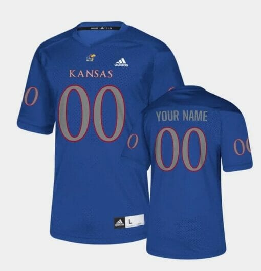 Custom Kansas Jayhawks Jersey Royal College Football Jersey